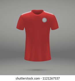 football kit Benfica 2018, shirt template for soccer jersey. Vector illustration
