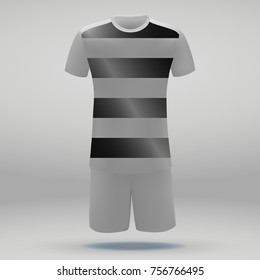 football kit of Borussia Mönchengladbach, t-shirt template for soccer jersey. Vector illustration