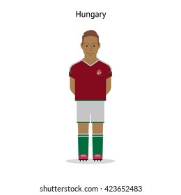 Football kit. Hungary soccer player form.