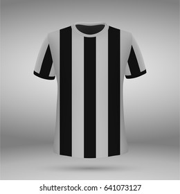 football kit of juventus, t-shirt template. soccer jersey. Vector illustration