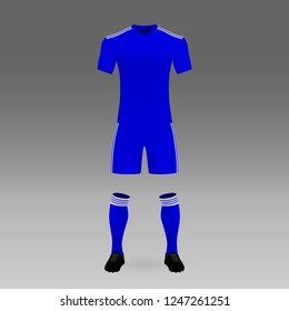 football kit Leicester City, shirt template for soccer jersey. Vector illustration