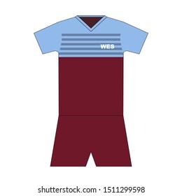 Football kit. London. Sport equipment