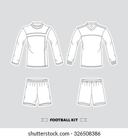 Football kit made in vector, easy  editable.