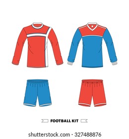 Football kit made in vector, easy editable.