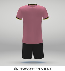 football kit Palermo, t-shirt template for soccer jersey. Vector illustration