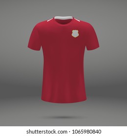 football kit of Panama, t-shirt template for soccer jersey. Vector illustration