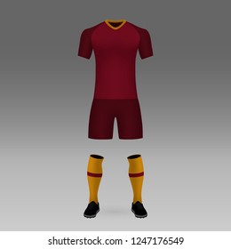 football kit Roma, shirt template for soccer jersey. Vector illustration