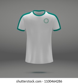 football kit of Senegal 2018, shirt template for soccer jersey. Vector illustration