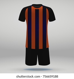 football kit Shakhtar Donetsk, t-shirt template for soccer jersey. Vector illustration