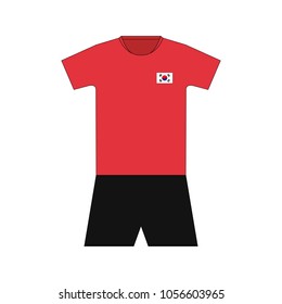 Football kit. South Korea 2018
