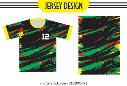 Football kit template. Editable pattern. 