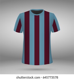 football kit of Trabzonspor, t-shirt template. soccer jersey. Vector illustration