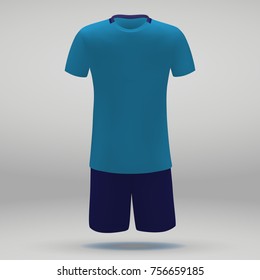 football kit of Zenit Saint Petersburg, t-shirt template for soccer jersey. Vector illustration