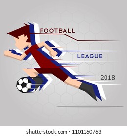 Football League Cup Flat Illustration