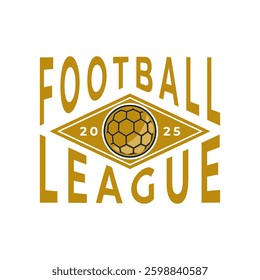 Football league logo design vector template