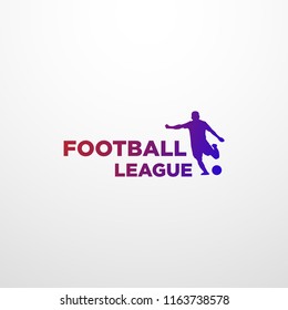 Football league logo template with modern concept vector eps 10