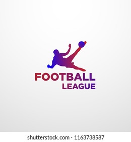Football league logo template with modern concept vector eps 10
