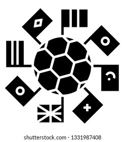 Football league solid icon 