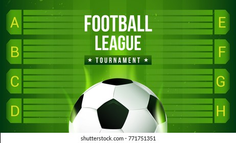 Football league tournament, Soccer qualifiers vector illustration