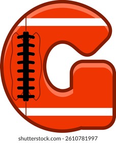 Football Letter Vector Element Alphabet G