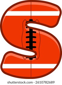 Football Letter Vector Element Alphabet S