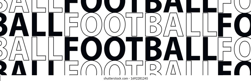football lettering. The illustration is isolated on a white background. Can be used for banners and web design.