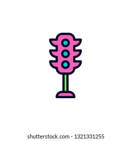 Football Light Icon Vector Illustration in Filled Style for Any Purpose