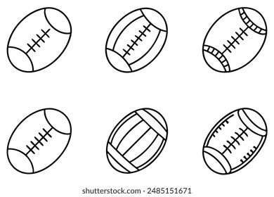 Football line art design illustration sports symbol artwork