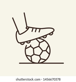 Football line icon. Game, football, player. Sport concept. Vector illustration can be used for topics like sport, outdoor activities, healthy lifestyle