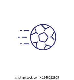 Football line icon. Football on white background. Sport concept. Vector illustration can be used for topics like football, sport, activity
