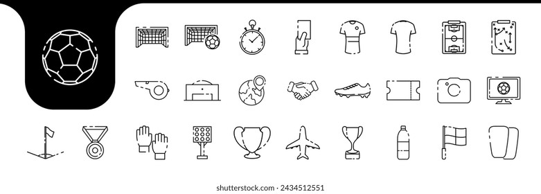 football line icon set collection design vector