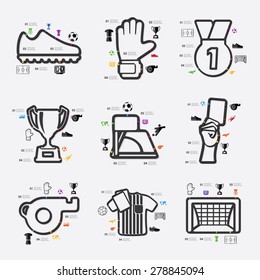 football line infographic illustration. Fully editable vector file
