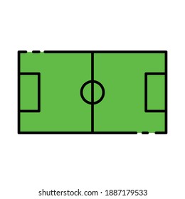 Football lineal color icon. Soccer stadium symbol. Football sport sign for mobile concept and web design. simple design editable. Design template vector