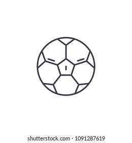 Football linear icon concept. Football line vector sign, symbol, illustration.