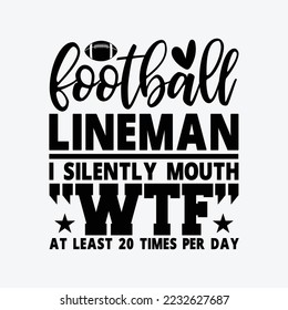Football Lineman Mouth Offensive Defensive Player