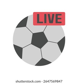Football live stream icon in modern style for sport event or online viewing.