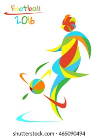 Football logo abstrack design from vector.