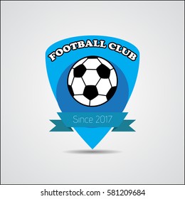 football logo badge blue eps.10
