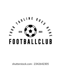 football logo or football club mark badge Football logo with vintage design