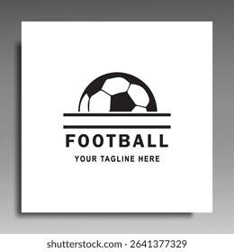 Football logo or football club sign badge.illustration Vector design of football logo on white background