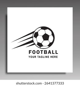 Football logo or football club sign badge.illustration Vector design of football logo on white background