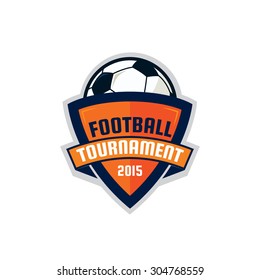 Football logo design , soccer  shield , vector illustration