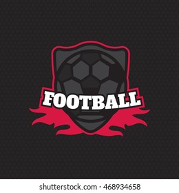 Football logo design , soccer shield vector eps10