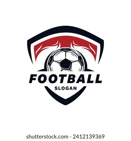 Football logo design vector illustration
