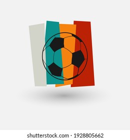Football logo graphic design with Abstract background..