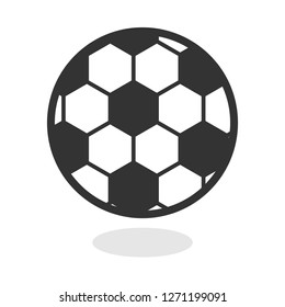 Football Logo Icon Template. Black and White Soccer Ball Icon. Editable Vector