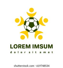 Football logo illustration. Team or family. Vector. White background.