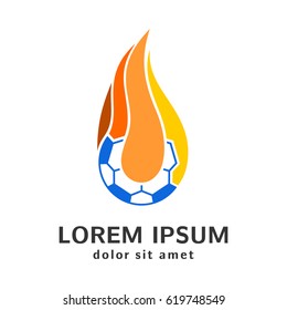 Football logo illustration. Vector. White background.