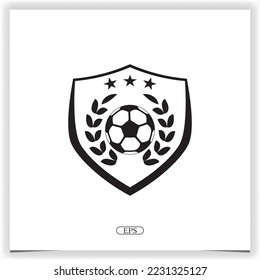 football logo premium elegant template vector eps 10