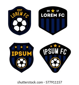 football logo set isolated in white background